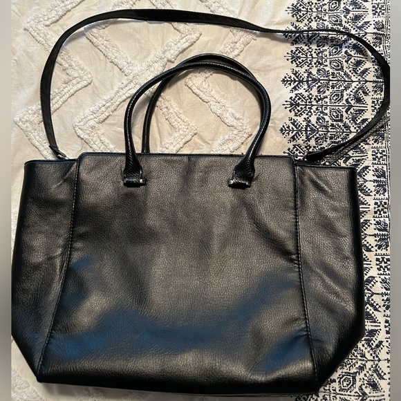 H&M pleather commuter bag. Fits laptop, wallet, phone, keys, small book. - Picture 1 of 5